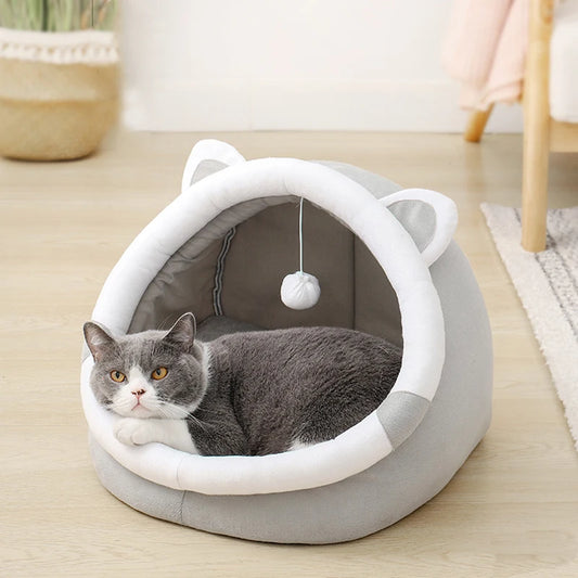 Cat Bed - Cute Kitten Lounger Washable Soft