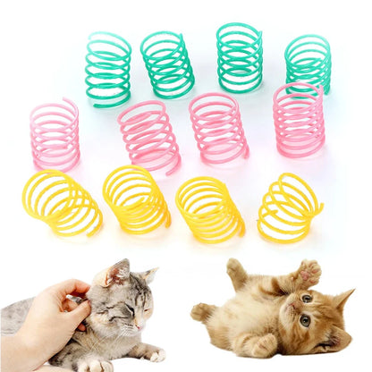 Cat Toy Springs - Kitten Coil Spiral Interactive Colorful