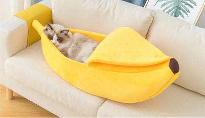 Banana Cat Bed - House Cute Cozy Warm Durable