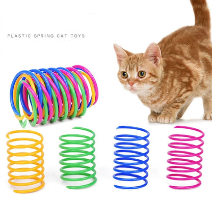 Cat Toy Springs - Kitten Coil Spiral Interactive Colorful