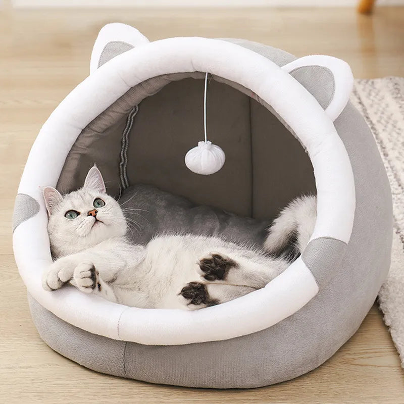 Cat Bed - Cute Kitten Lounger Washable Soft